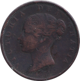 1858 HALFPENNY ( FINE )
