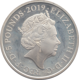 2019 SILVER PROOF FIVE POUNDS TOWER OF LONDON