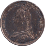 1892 SIXPENCE ( EF )