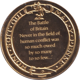 1974 SILVER GOLD PLATED WINSTON CHURCHILL BATTLE OF BRITAIN MEDALLION