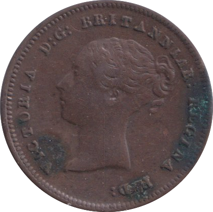 1843 HALF FARTHING ( VF )