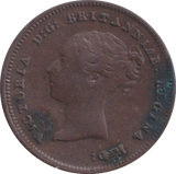 1843 HALF FARTHING ( VF )