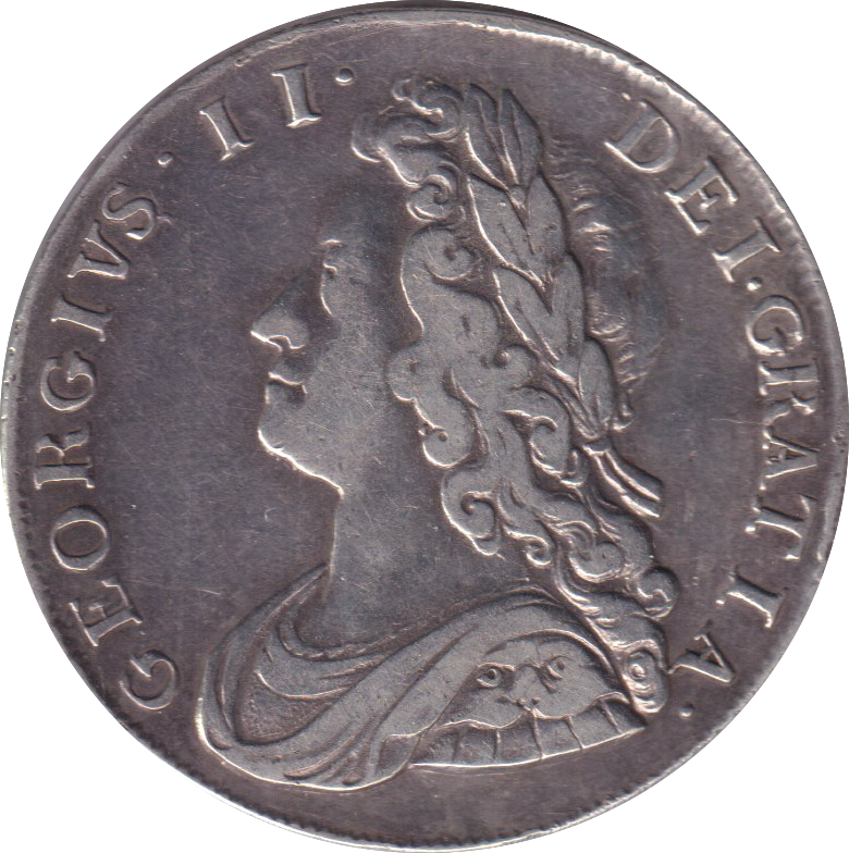 1736 HALFCROWN ( VF )