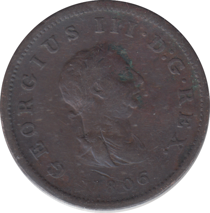 1806 HALFPENNY ( FINE )