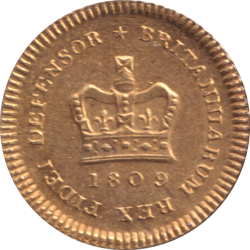 1809 GOLD THIRD GUINEA ( EF )