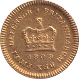 1809 GOLD THIRD GUINEA ( EF )
