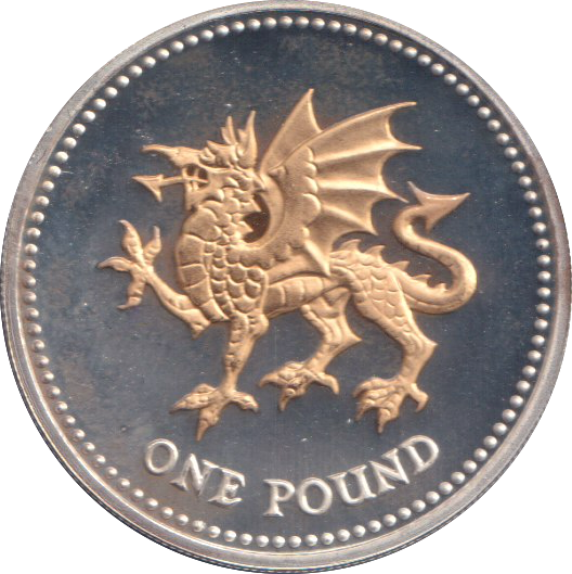 2008 SILVER PROOF GOLD PLATED £1