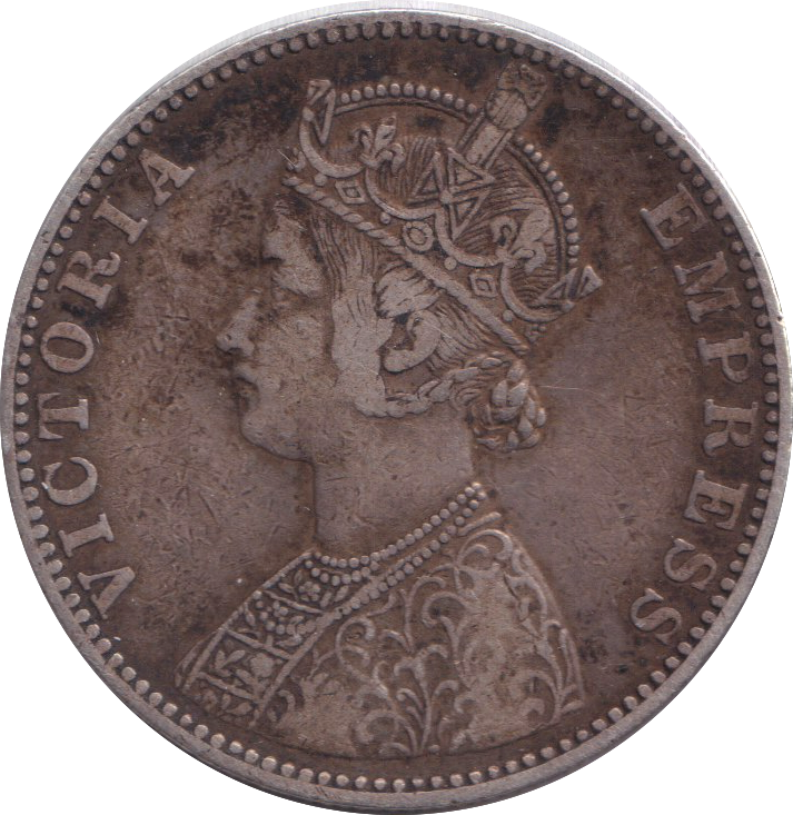 1891 SILVER 1 RUPEE INDIA