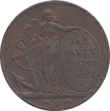 1795 POOKE FARTHING TOKEN
