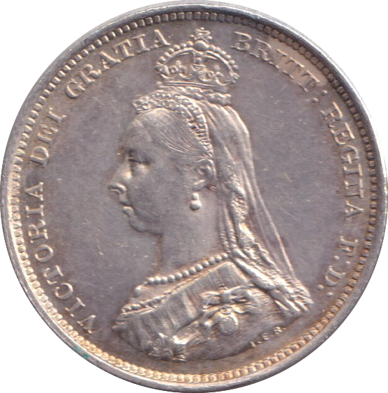 1887 SHILLING ( AUNC )