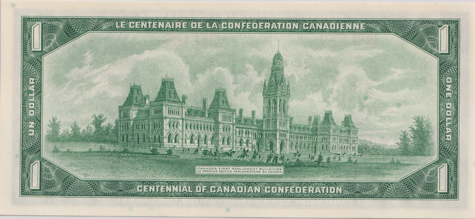 1967 ONE DOLLAR CANADA BANKNOTE REF-1774
