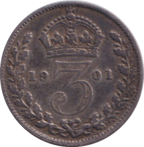 1901 MAUNDY THREEPENCE ( GF )
