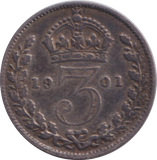 1901 MAUNDY THREEPENCE ( GF )