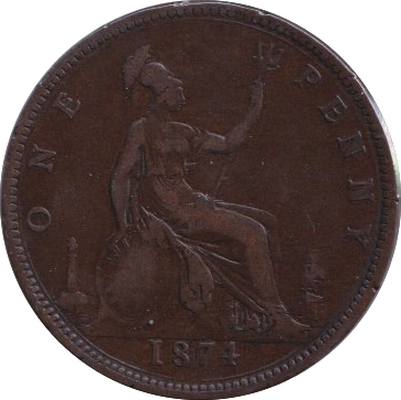 1874 PENNY ( FINE )