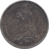 1887 SIXPENCE (  GF )