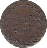 1830 SOHO FARTHING TOKEN