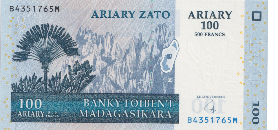 2004 MADAGASCAR 100 ARIARY BANKNOTE REF-1722