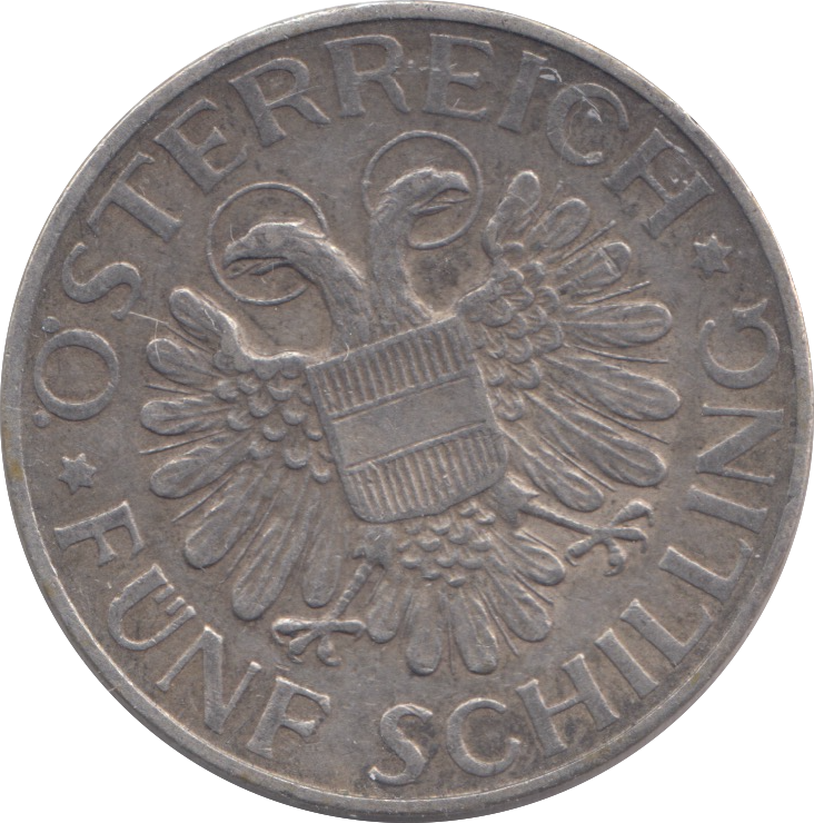 1934 SILVER AUSTRIA 5 SCHILLING