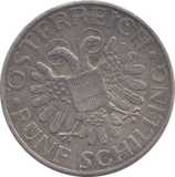 1934 SILVER AUSTRIA 5 SCHILLING