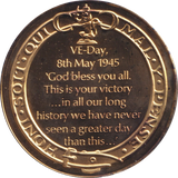 1974 SILVER GOLD PLATED WINSTON CHURCHILL VE-DAY MEDALLION