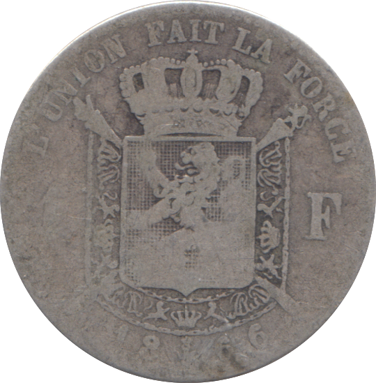 1866 SILVER 1 FRANC BELGIUM