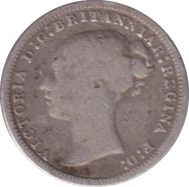 1875 THREEPENCE ( FINE )