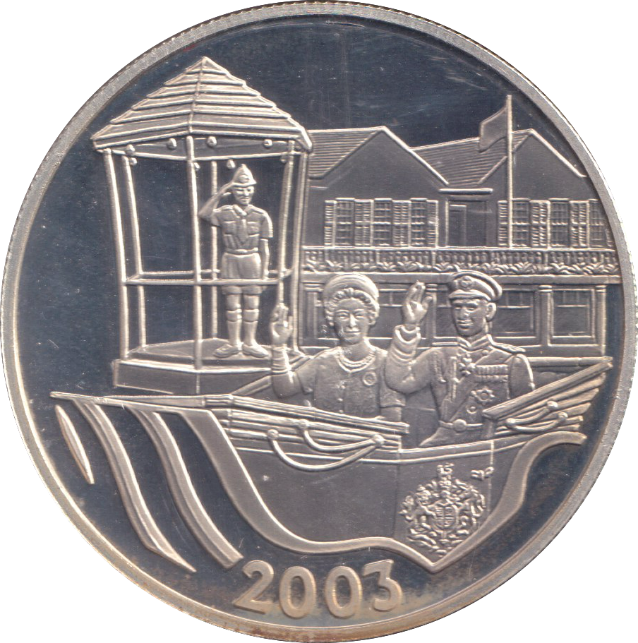 2003 SILVER PROOF FIVE DOLLAR BERMUDA