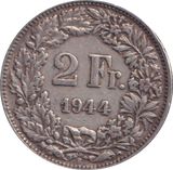 1944 2 FRANC SWITZERLAND