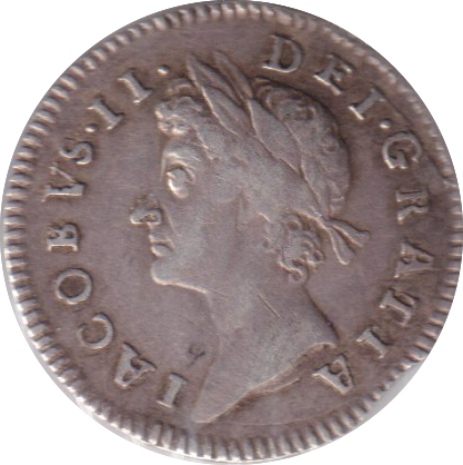 1687 MAUNDY THREEPENCE ( GF )