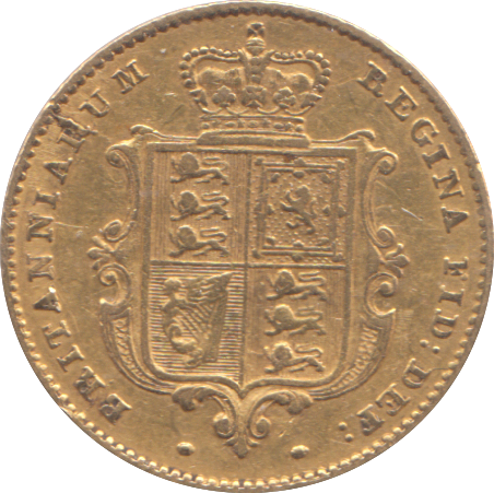 1846 GOLD HALF SOVEREIGN ( VF )