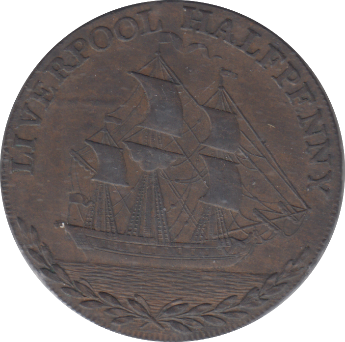 1791 LIVERPOOL HALFPENNY TOKEN