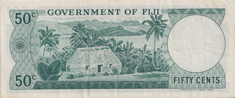 1969 FIFTY CENTS FIJI BANKNOTE REF-1795