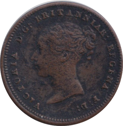 1843 HALF FARTHING ( VF )