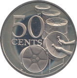 1974 50 CENTS TRINIDAD & TOBAGO