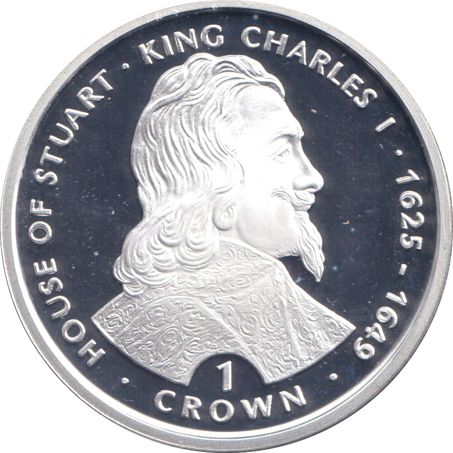 1999 SILVER PROOF ONE CROWN KING CHARLES I