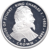 1999 SILVER PROOF ONE CROWN KING CHARLES I