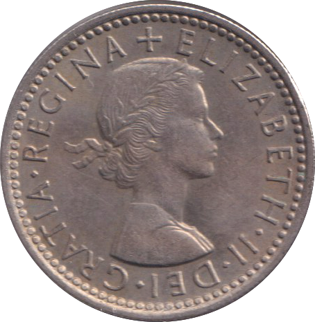 1958 SIXPENCE ( UNC )