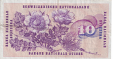 1973 SWITZERLAND 10 FRANCS BANKNOTE REF-1715