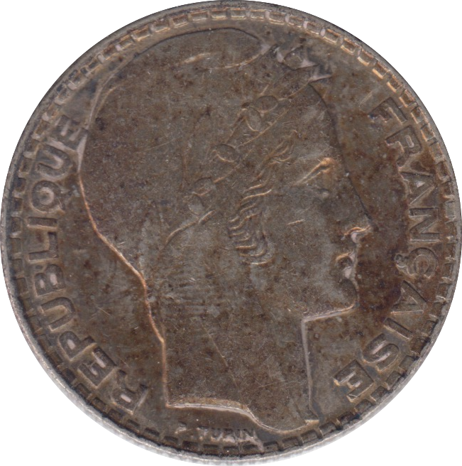 1933 SILVER FRANCE 10 FRANC