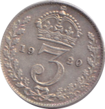1920 THREEPENCE ( VF )