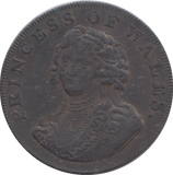 1795 PRINCESS OF WALES HALFPENNY TOKEN