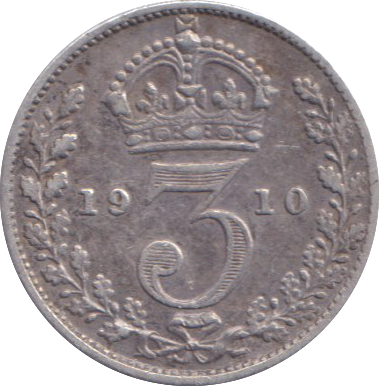 1910 THREEPENCE ( FINE )