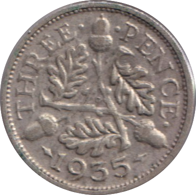 1935 THREEPENCE ( GF )