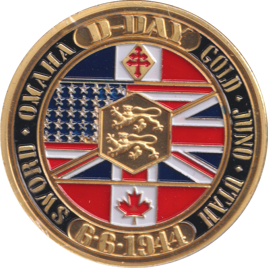 2001 75TH ANNIVERSARY D-DAY NORMANDY MEDALLION