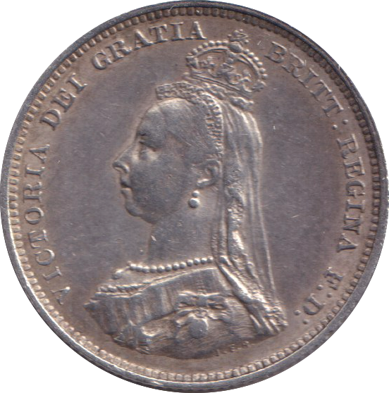 1887 SHILLING ( VF )