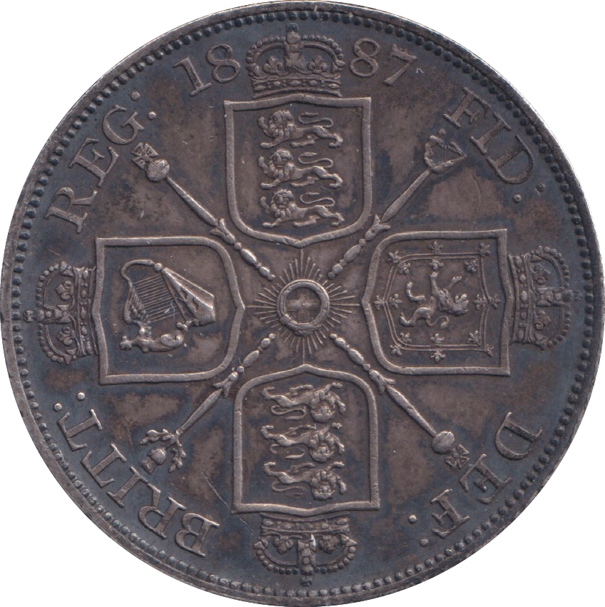 1887 DOUBLE FLORIN ( EF )