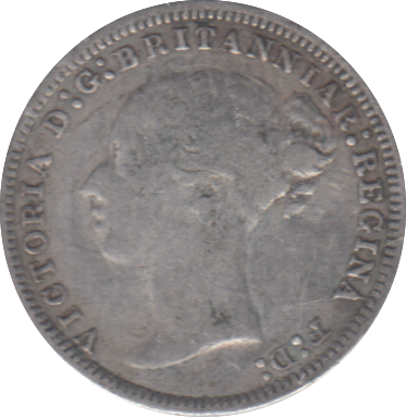 1875 THREEPENCE ( FINE )