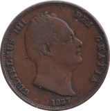 1837 HALFPENNY ( FINE )