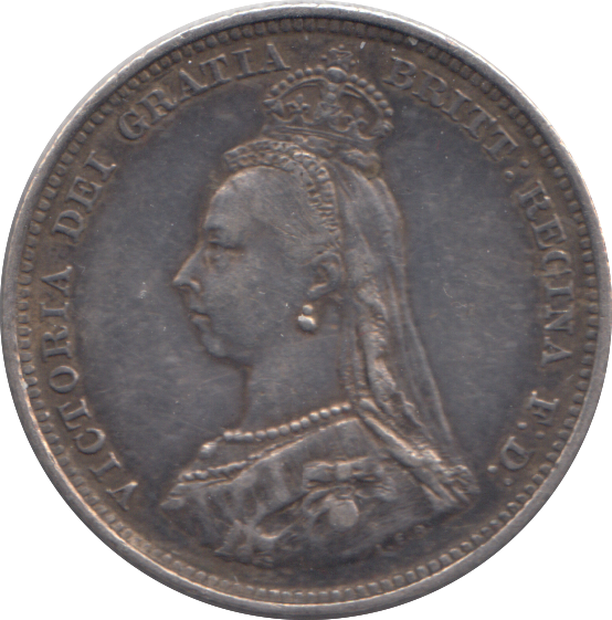 1887 SHILLING ( VF )