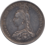 1887 SHILLING ( VF )